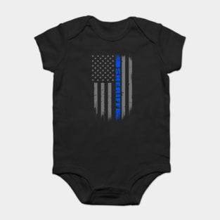 Sheriff Thin Blue Line Flag - Police Gift - Sheriff Gift Baby Bodysuit